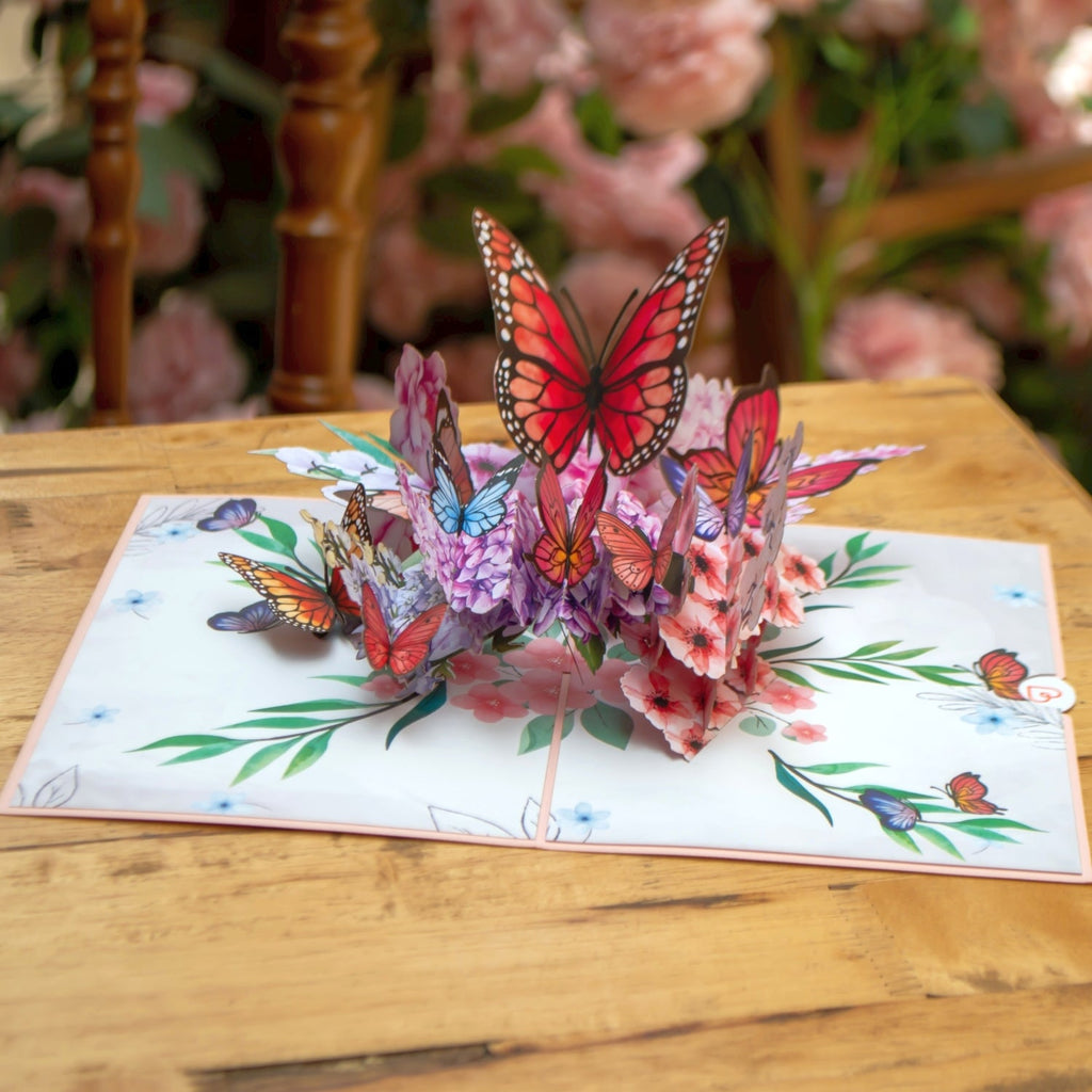 3D Pop-Up Grußkarte Schmetterlinge – Besondere Geburtstagskarte Für Frauen, Mütter & Freundinnen