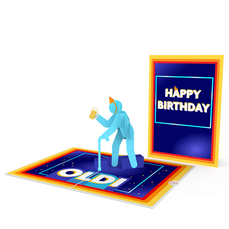 Happy Birthday OLDI (Mann) Pop-Up Karte