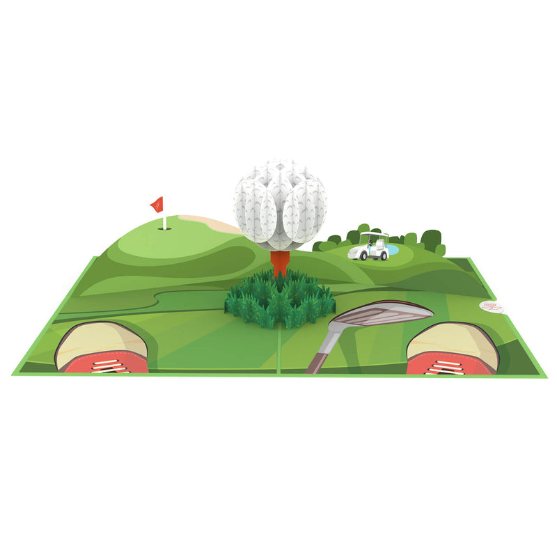 Golfball Pop-Up Karte