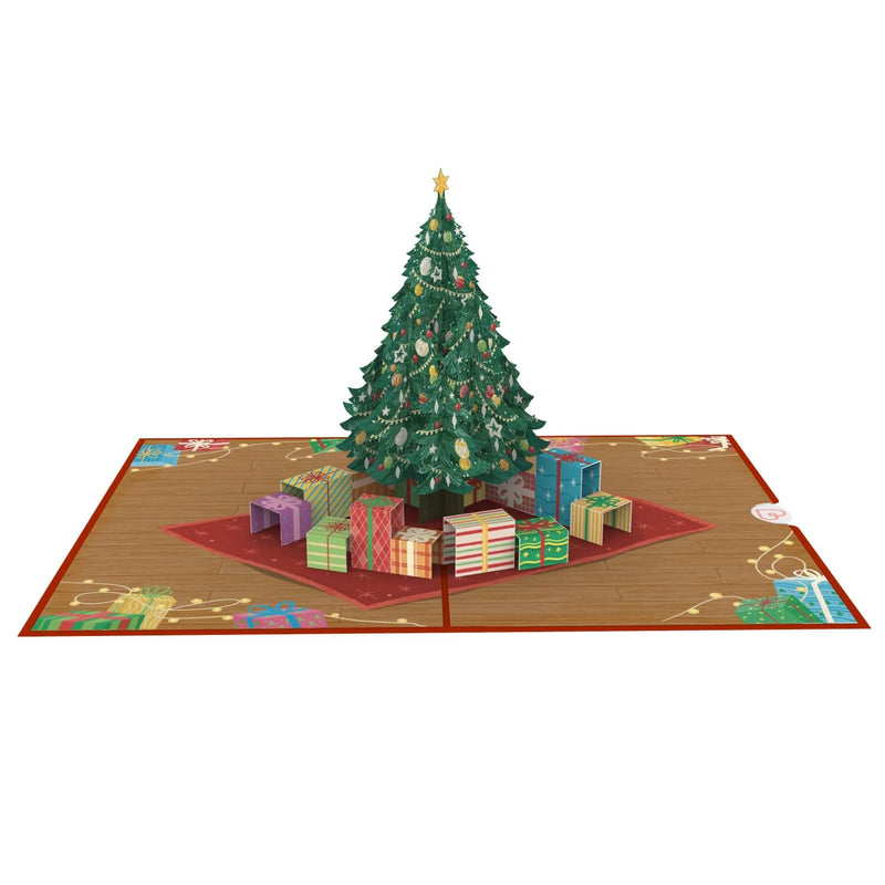 Weihnachtsbaum mit Geschenken Pop-Up Karte
